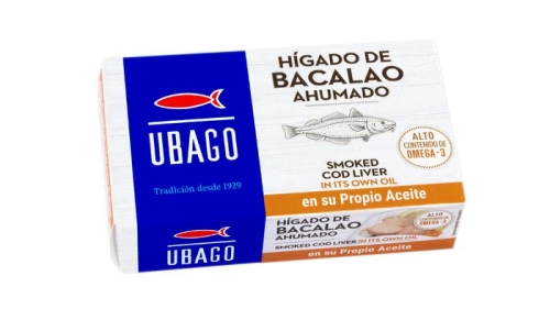 HIGADO BACALAO UBAGO LATA 120 GRS.